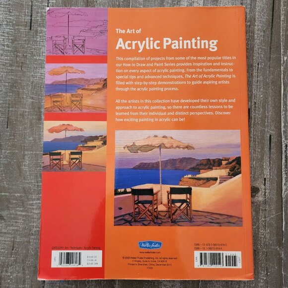 Set Of 3 Acrylic Painting Art Books Landscape Hardcover Softcover Educational - Picture 7 of 11